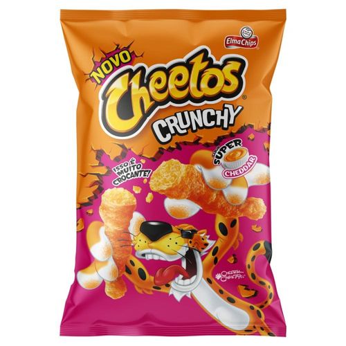 Salgadinho de Milho Elma Chips Cheetos Crunchy Super Cheddar Pacote 48g