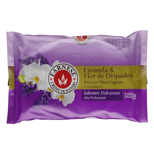 Sabonete em Barra Hidratante Lavanda e Flor de Orquídea Farnese 180g