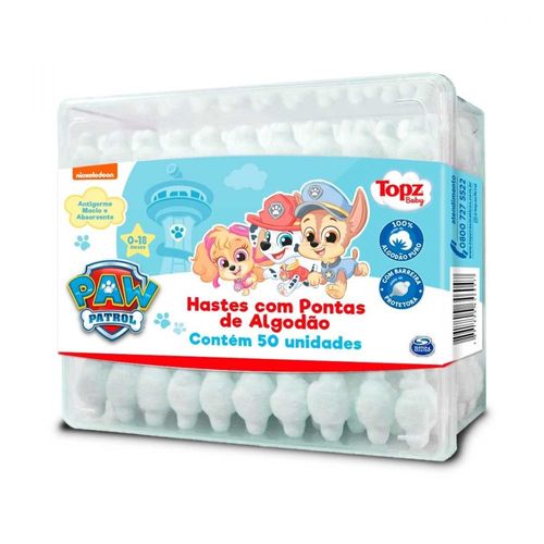 Hastes Flexveis Topz Baby Patrulha Canina com 50 Unidades