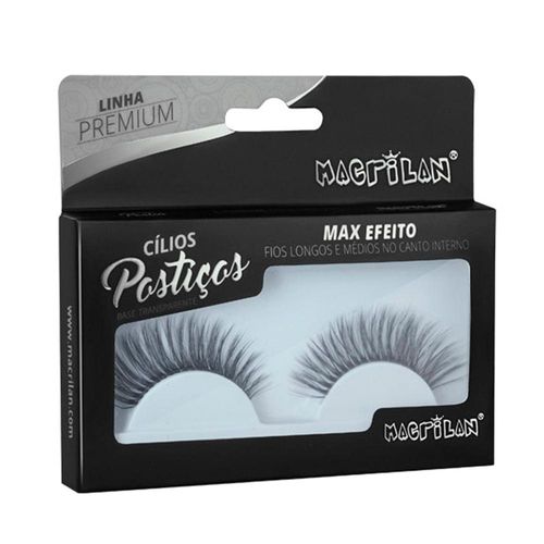 Cílios Postiços Fios Longos e Médios no Canto Interno Cl5-8 Macrilan com 1 Par