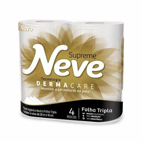 Papel Higiênico Neve Supreme com 4 Rolos