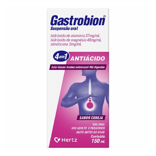 Gastrobion 37mg/ml + 40mg/ml + 5mg/ml Suspensão Oral Sabor Cereja 150ml