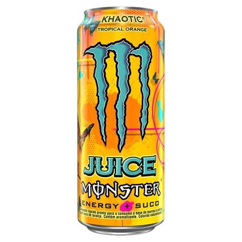 Energético Juice Monster Energy Khaotic Tropical Orange Lata 473ml