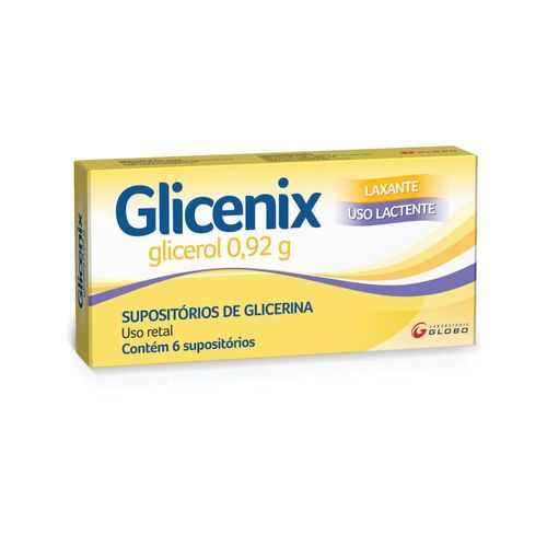 Glicenix Supositório para Lactantes com 6 Unidades