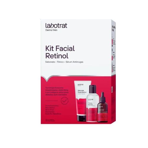 Kit Facial Labotrat Retinol com Sabonete 100ml + Tônico 110ml + Sérum 30ml