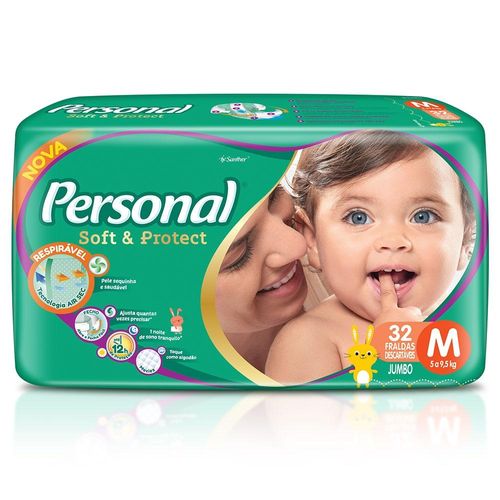 Fraldas Personalidade Baby Ultra Sec Mega com 32 Unidades