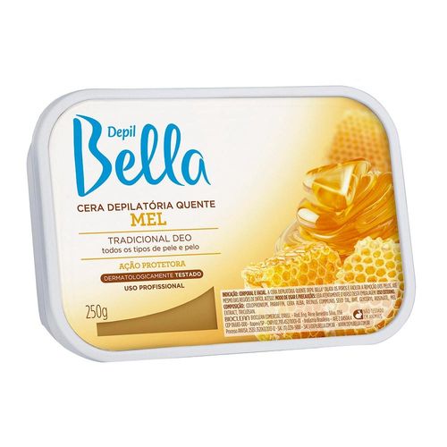 Cera em Barra Quente Mel de Abelhas Depil Bella 250g