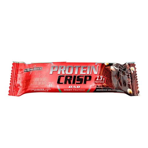 Barra De Proteína Integralmedica Crisp Bar Whey Protein Brownie Chocolate 45g