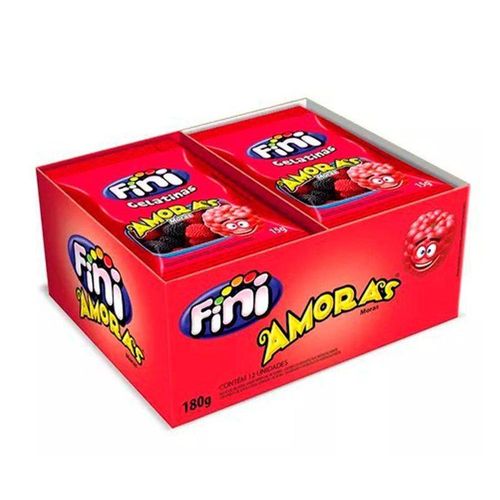 Balas Gelatina Amora Fini com 12 Unidades com 15g