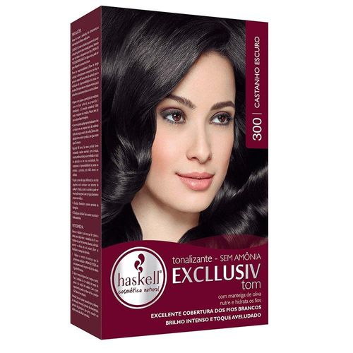 Tonalizante sem Amônia Haskell Excllusiv Color Nº 300 Castanho Escuro com 1 Unidade