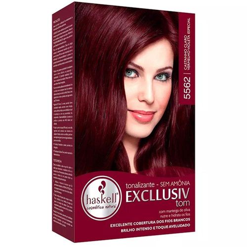 Tonalizante Haskell Cor Nº 5562 Castanho Claro Vermelho Violeta com 1 Unidade