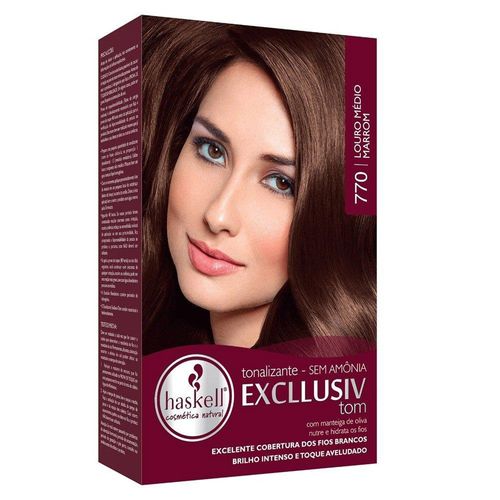 Tonalizante Haskell Louro Médio Marrom N° 770 com 1 Unidade