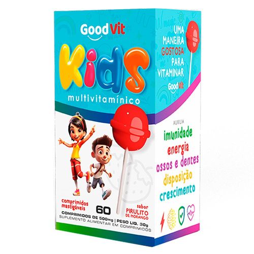 Good Vit Multivitaminico Kids com 60 Comprimidos Mastigáveis