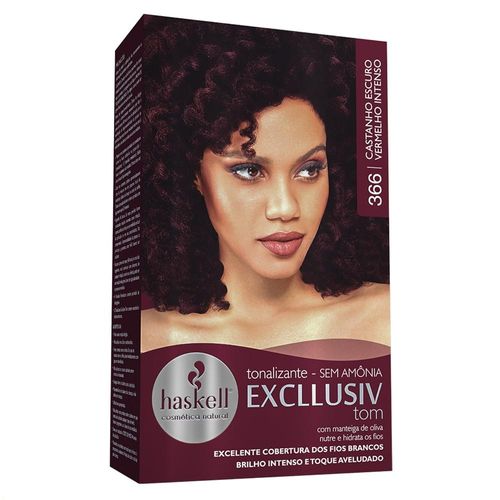 Tintura Haskell Exclusiv N° 366 Castanho Escuro Vermelho Intenso com 1 Unidade