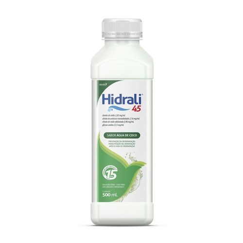 Hidrali 45 Solução de Uso Oral Sabor Água de Coco 500ml