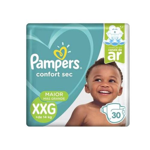 Fralda Descartável Infantil Pampers Confort Sec XXG com 30 Unidades