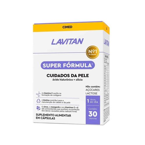 Lavitan Super Fórmula Cuidados da Pele com 30 Cápsulas
