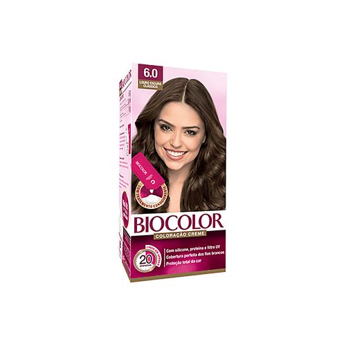 Tintura Biocolor Mini Kit Coloração Creme Louro Escuro 6.0 com 1 Unidade