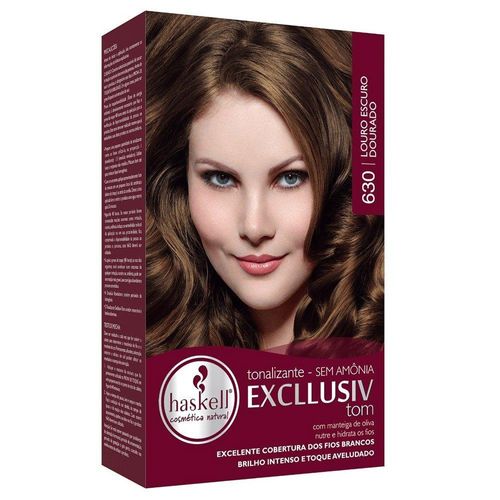 Kit Tonalizante Haskell Excllusiv Color Cor Nº 630 Louro Escuro Dourado com 1 Unidade