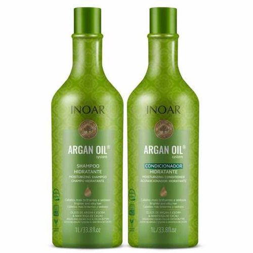 Kit Shampoo + Condicionador Inoar Argan Oil com 1L cada