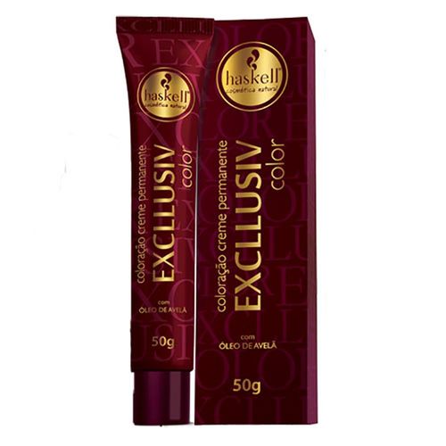 Coloração Creme Excllusiv Color Haskell Cor Nº 8.40 Louro Claro Acobreado 50g