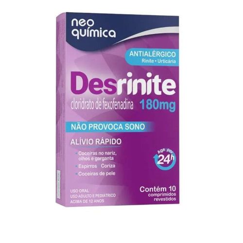 Desrinite 180mg com 10 Comprimidos Revestidos
