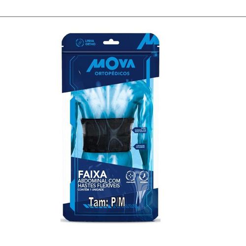 Faixa Abdominal com Hastes Flexíveis Tamanho P/M Mova Ortopédicos com 1 Unidade