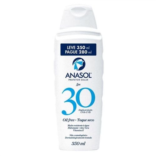 Protetor Solar Anasol FPS 30 Oil Free Pague 280ml e Leve 350ml
