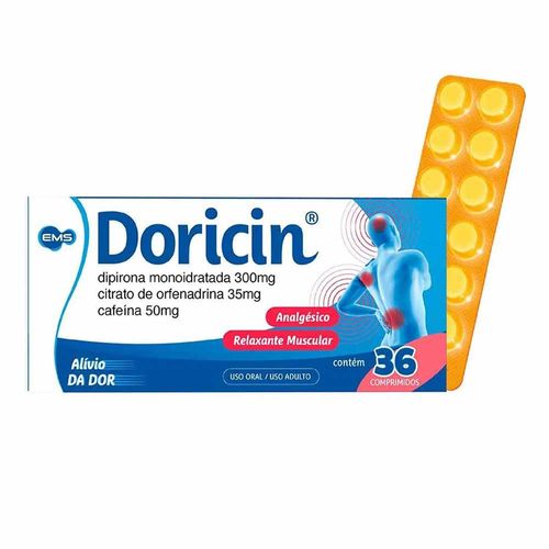 Doricin 300mg + 35mg + 50mg com 36 Comprimidos