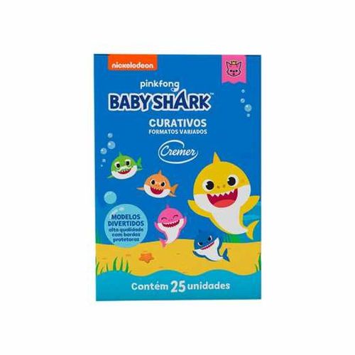 Curativos Cremer Baby Shark com 25 unidades