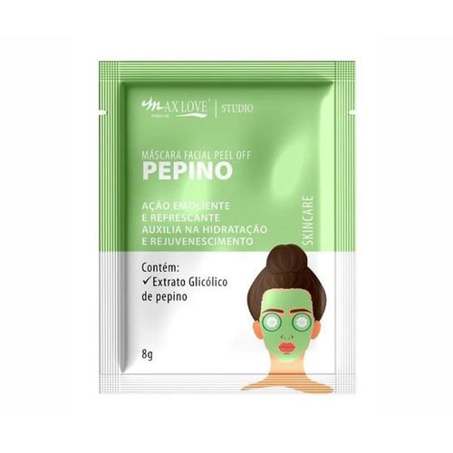 Máscara Facial Peel Off Max Love Pepino 8g