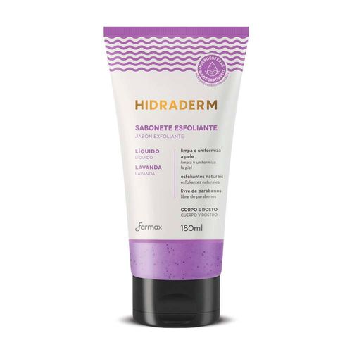 Sabonete Líquido Hidraderm Esfoliante Lavanda Farmax 180ml