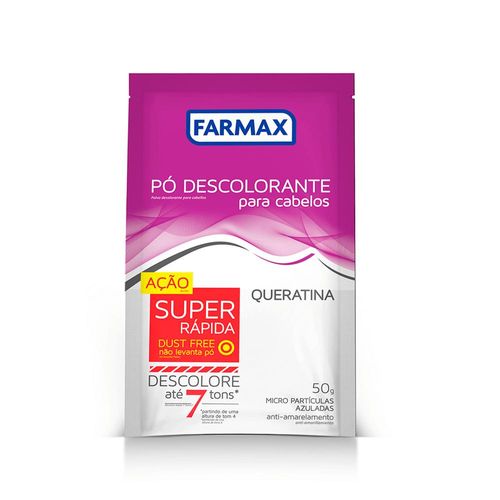 Pó Descolorante Capilar Farmax Queratina 50g