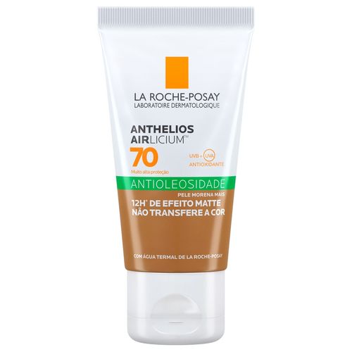 Protetor Solar Facial La Roche-Posay Anthelios Airlicium Antioleosidade Pele Morena Mais FPS 70 40g