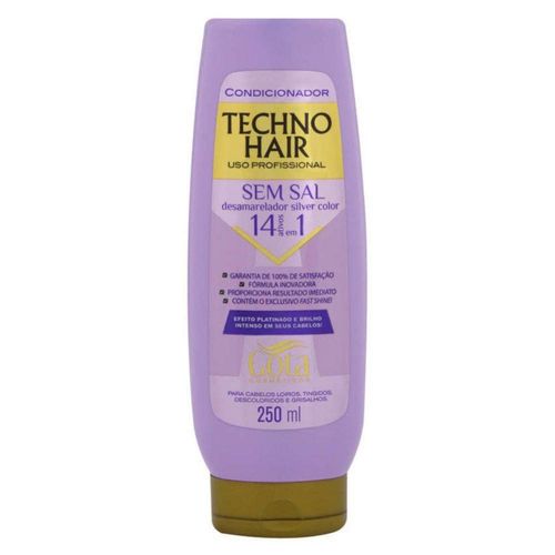 Condicionador Techno Hair Gota Dourada Desamarelador 14 Ativos em 1 sem Sal 250ml