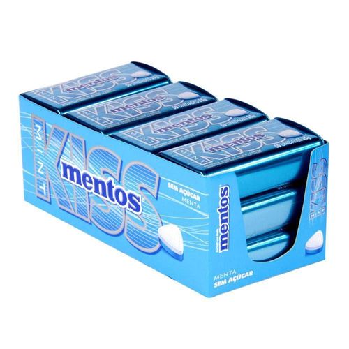 Pastilha Kiss Menta Mentos com 12 Unidades com 35g
