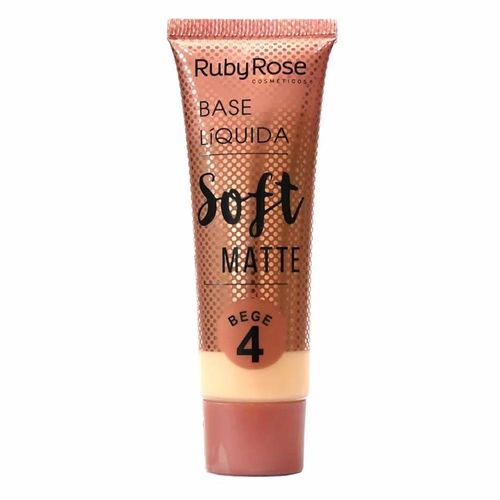 Base Líquida Soft Matte Cor Nº 4 Bege Ruby Rose 29ml