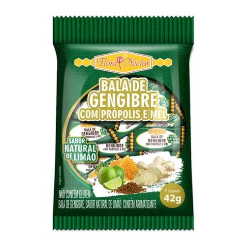 Balas de Gengibre Própolis Mel e Limão Floranectar 42g