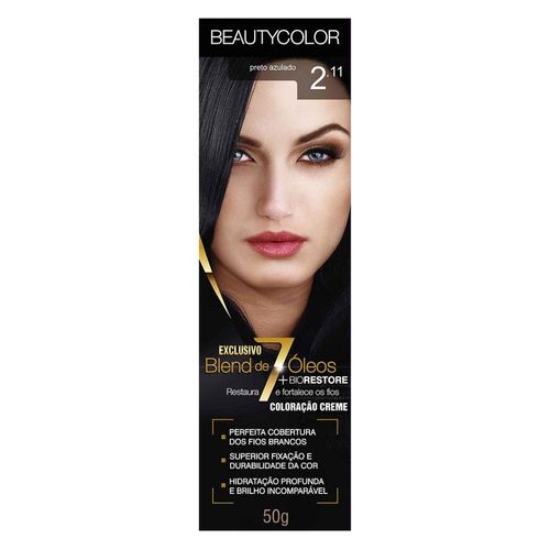 Coloração Individual BeautyColor Cor Nº 2.11 Preto Azulado com 1 Unidade