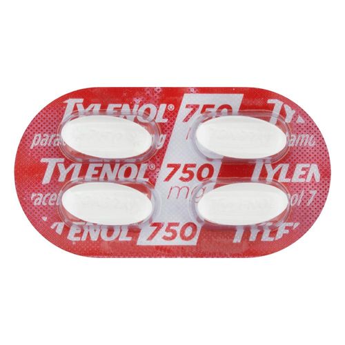 Tylenol 750mg com 50 Blísteres com 4 Comprimidos Revestidos