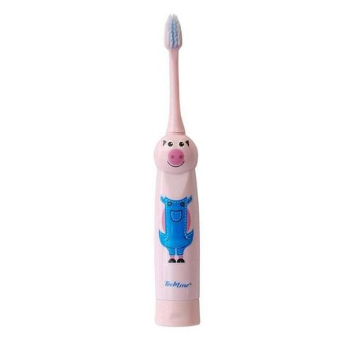 Escova Dental à Pilha Eda-Kids Techline Porquinho com 1 Unidade