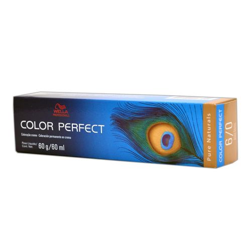 Coloração Color Perfect Wella N° 6.0 Louro Escuro com 1 Unidade