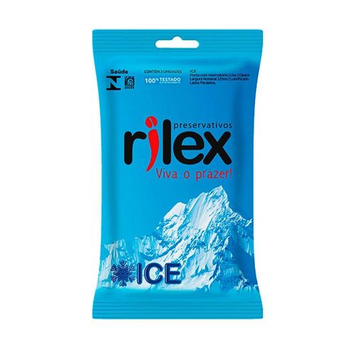 Preservativo Lubrificado Rilex Ice com 3 Unidades