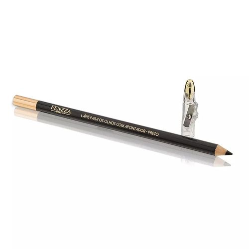 Fenzza Make Up Lápis para Olhos Preto com Apontador com 1 Unidade