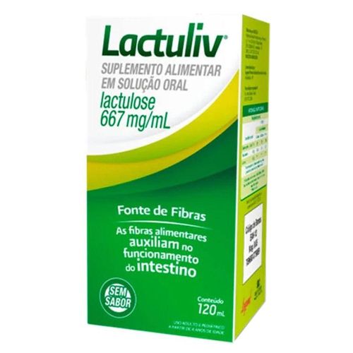 Lactuliv 667mg/ml com Copo Medidor Xarope sem Sabor Frasco 120ml