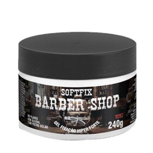 Gel Cola sem Álcool Fixação Hiper Forte Soft Fix Barber Shop 240g