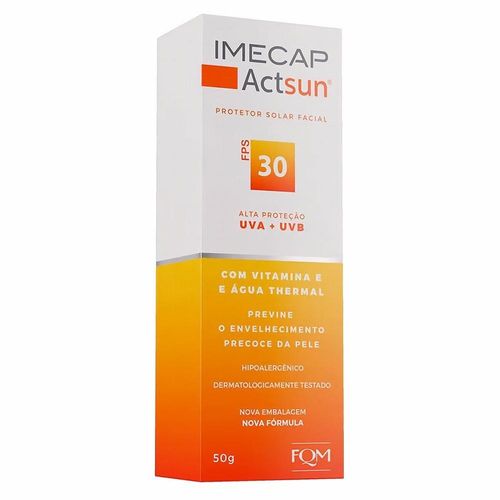 Protetor Solar Actsun FPS 30 sem Cor Bisnaga Imecap 50g