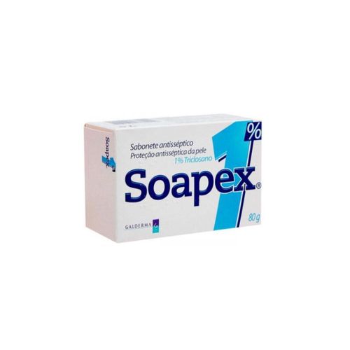 Sabonete em Barra Antisséptico 1% Triclosano Soapex Galderma 80g