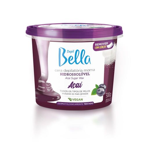 Cera Depilatória Depil Bella Morna Hidrossoluvel Açaí 300g