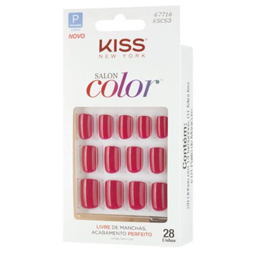 Kiss New York Salon Color Angel Unhas Postiças com 28 Unidades